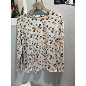 Lands' End Floral Long Sleeve Top-Size M- Super Soft